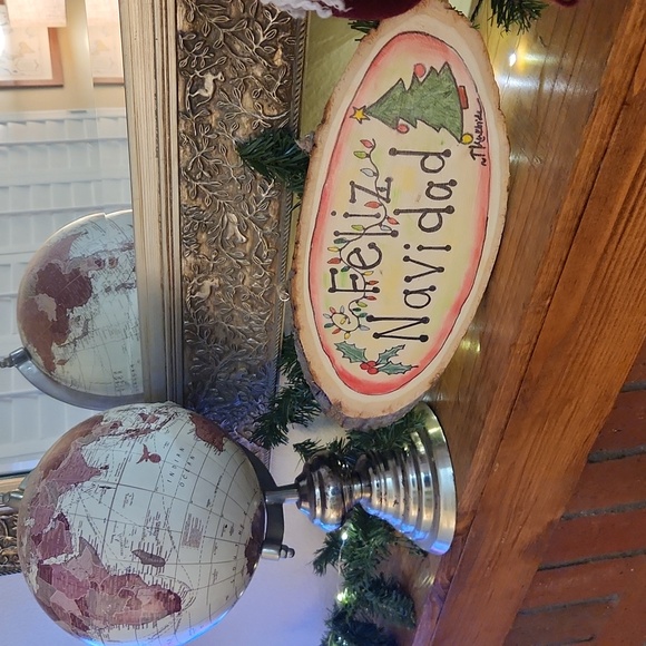 Hand Crafted Feliz Navidad Sign Wall Decor Merry Christmas 15 x 6 - Picture 2 of 9